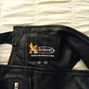Pair of 100% leather biker chaps